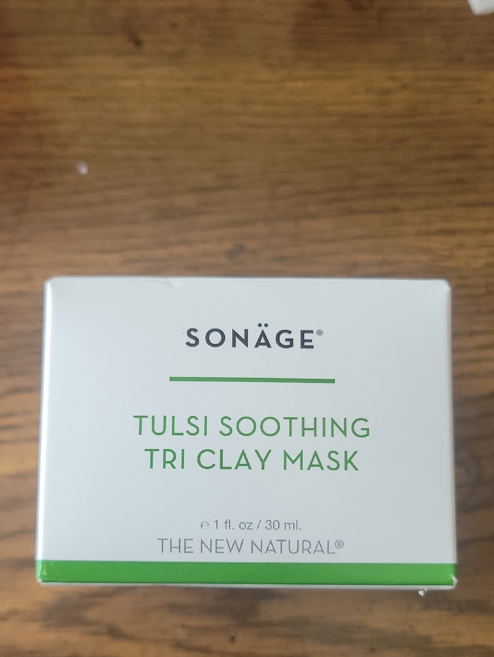 Sonäge Tulsi Soothing Tri Clay Mask — White & Green